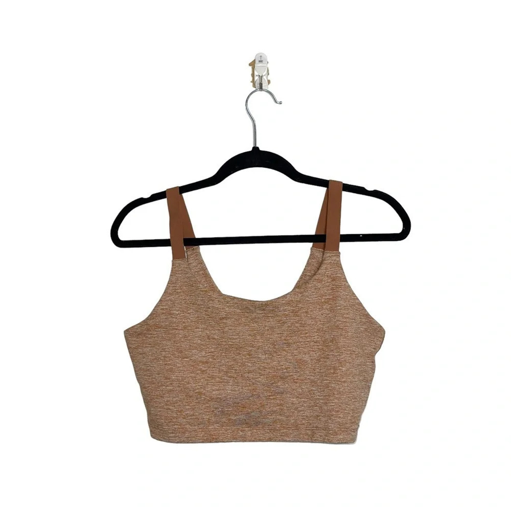 aerie Offline The Hugger Recharge Least Support Unlined Brown Sports Bra Medium